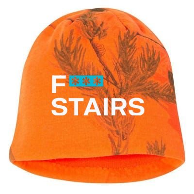 Fck Stair Fuck Stair Funny Saying Kati - Camo Knit Beanie