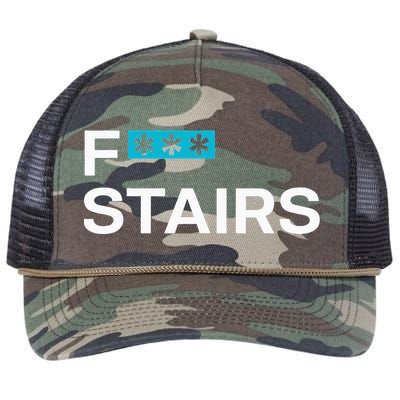 Fck Stair Fuck Stair Funny Saying Retro Rope Trucker Hat Cap