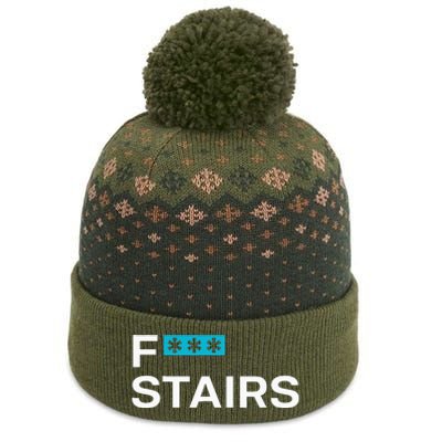 Fck Stair Fuck Stair Funny Saying The Baniff Cuffed Pom Beanie