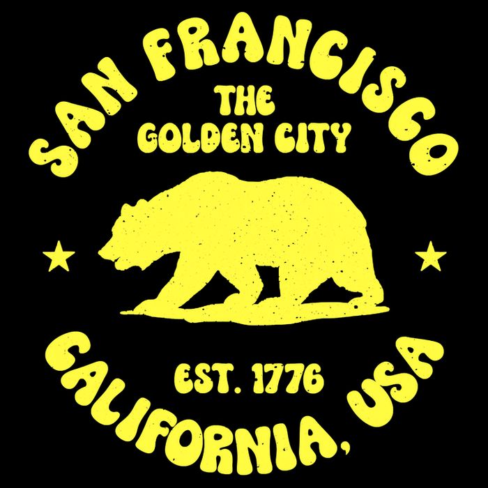 Funny San Francisco Retro California Bear Travel Doggie Tank
