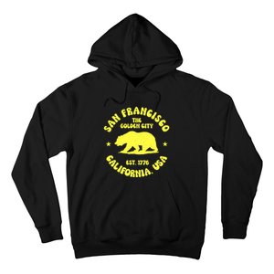 Funny San Francisco Retro California Bear Travel Hoodie