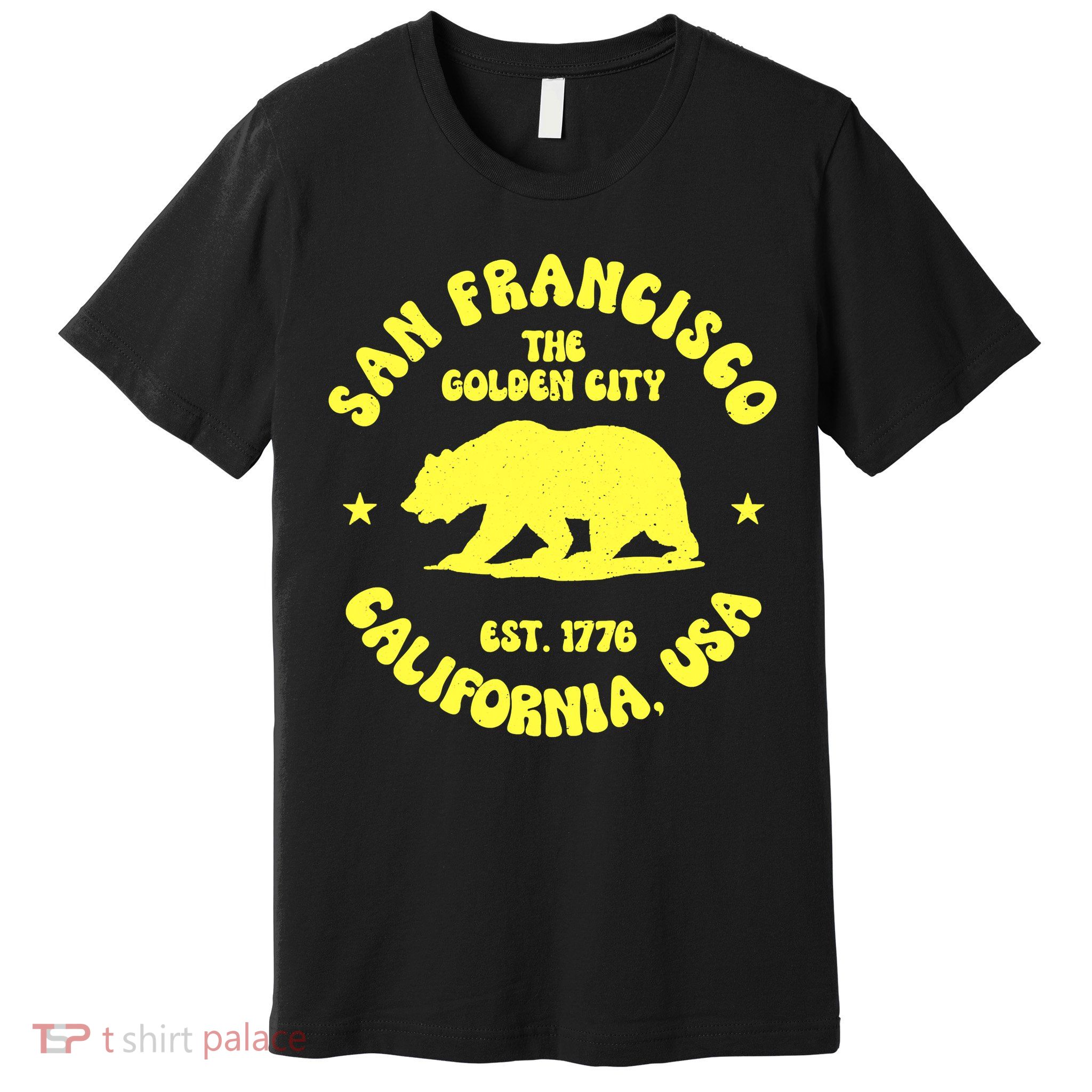 Funny San Francisco Retro California Bear Travel Premium T-Shirt