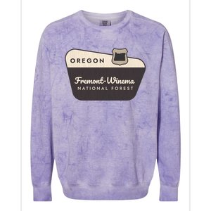 Fremontwinema State Forest Oregon Welcome Sign Vacation Gift Colorblast Crewneck Sweatshirt