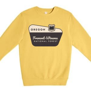 Fremontwinema State Forest Oregon Welcome Sign Vacation Gift Premium Crewneck Sweatshirt