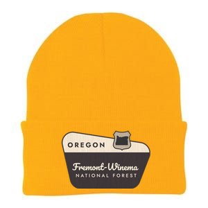 Fremontwinema State Forest Oregon Welcome Sign Vacation Gift Knit Cap Winter Beanie