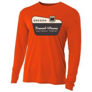 Fremontwinema State Forest Oregon Welcome Sign Vacation Gift Cooling Performance Long Sleeve Crew