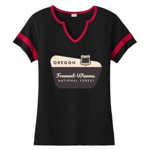 Fremontwinema State Forest Oregon Welcome Sign Vacation Gift Ladies Halftime Notch Neck Tee