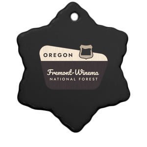 Fremontwinema State Forest Oregon Welcome Sign Vacation Gift Ceramic Star Ornament