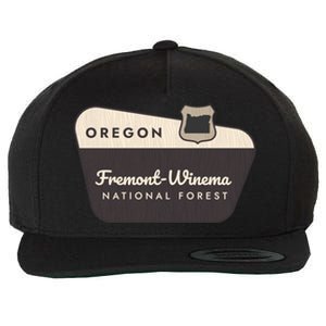 Fremontwinema State Forest Oregon Welcome Sign Vacation Gift Wool Snapback Cap