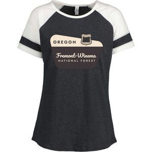 Fremontwinema State Forest Oregon Welcome Sign Vacation Gift Enza Ladies Jersey Colorblock Tee