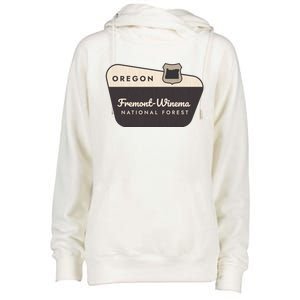 Fremontwinema State Forest Oregon Welcome Sign Vacation Gift Womens Funnel Neck Pullover Hood