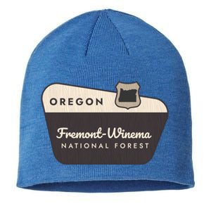 Fremontwinema State Forest Oregon Welcome Sign Vacation Gift Sustainable Beanie