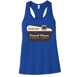 Fremontwinema State Forest Oregon Welcome Sign Vacation Gift Women's Racerback Tank