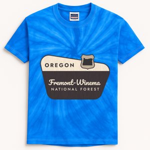 Fremontwinema State Forest Oregon Welcome Sign Vacation Gift Kids Tie-Dye T-Shirt