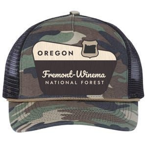 Fremontwinema State Forest Oregon Welcome Sign Vacation Gift Retro Rope Trucker Hat Cap