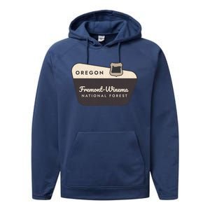 Fremontwinema State Forest Oregon Welcome Sign Vacation Gift Performance Fleece Hoodie