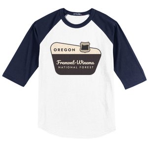 Fremontwinema State Forest Oregon Welcome Sign Vacation Gift Baseball Sleeve Shirt