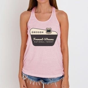 Fremontwinema State Forest Oregon Welcome Sign Vacation Gift Women's Knotted Racerback Tank