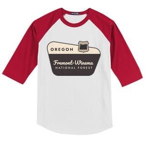 Fremontwinema State Forest Oregon Welcome Sign Vacation Gift Kids Colorblock Raglan Jersey