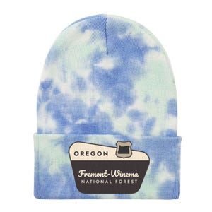 Fremontwinema State Forest Oregon Welcome Sign Vacation Gift Tie Dye 12in Knit Beanie