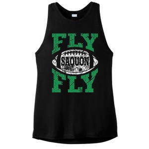 Fly Saquon Fly E.A.G.L.E.S Barkley The Reverse Hurdle 2024 Ladies PosiCharge Tri-Blend Wicking Tank