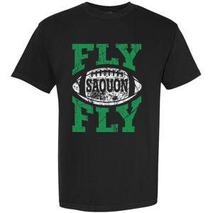 Fly Saquon Fly E.A.G.L.E.S Barkley The Reverse Hurdle 2024 Garment-Dyed Heavyweight T-Shirt