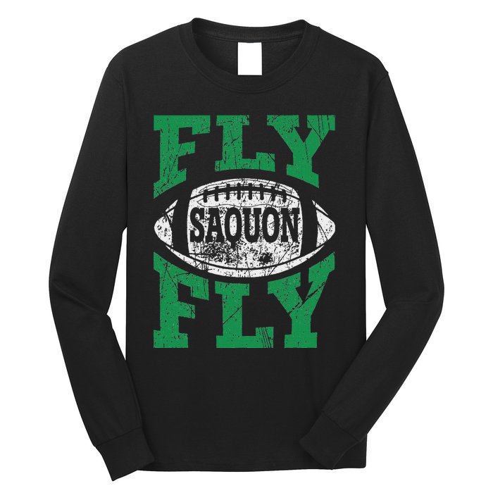 Fly Saquon Fly E.A.G.L.E.S Barkley The Reverse Hurdle 2024 Long Sleeve Shirt