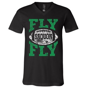 Fly Saquon Fly E.A.G.L.E.S Barkley The Reverse Hurdle 2024 V-Neck T-Shirt