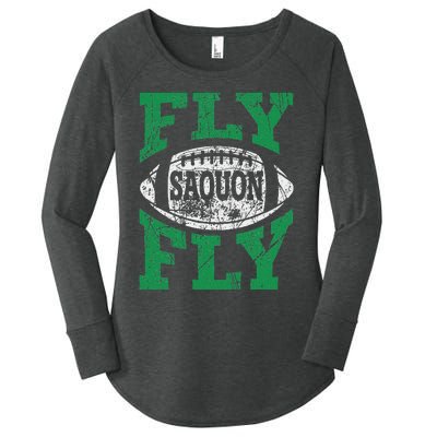 Fly Saquon Fly E.A.G.L.E.S Barkley The Reverse Hurdle 2024 Women's Perfect Tri Tunic Long Sleeve Shirt