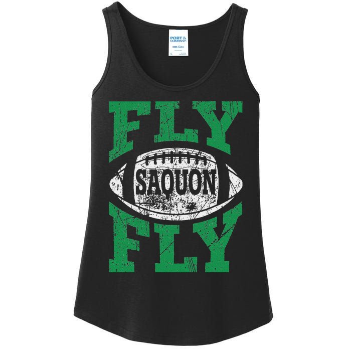 Fly Saquon Fly E.A.G.L.E.S Barkley The Reverse Hurdle 2024 Ladies Essential Tank