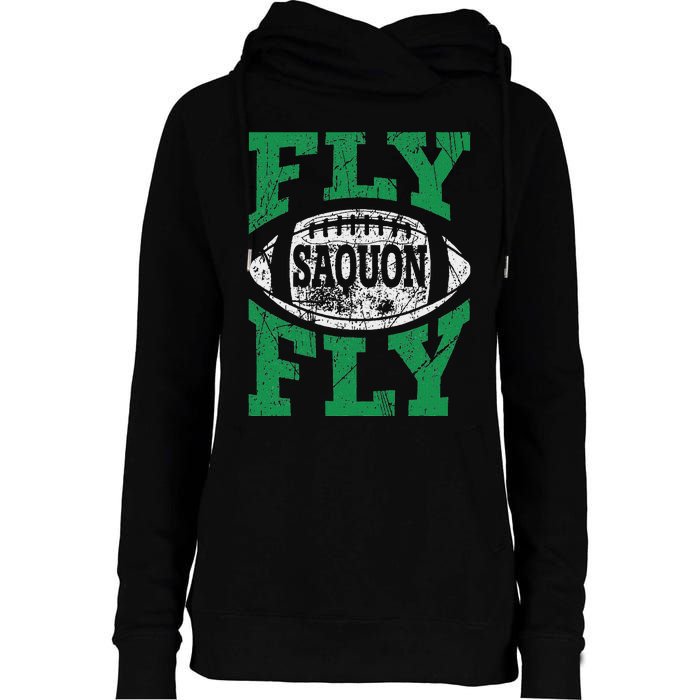 Fly Saquon Fly E.A.G.L.E.S Barkley The Reverse Hurdle 2024 Womens Funnel Neck Pullover Hood