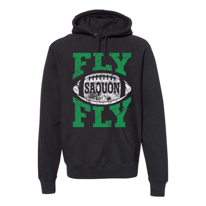 Fly Saquon Fly E.A.G.L.E.S Barkley The Reverse Hurdle 2024 Premium Hoodie