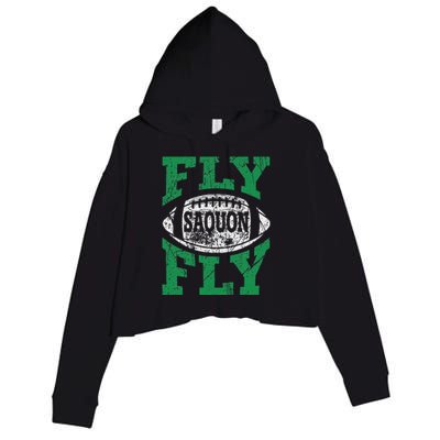 Fly Saquon Fly E.A.G.L.E.S Barkley The Reverse Hurdle 2024 Crop Fleece Hoodie