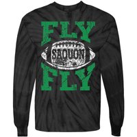 Fly Saquon Fly E.A.G.L.E.S Barkley The Reverse Hurdle 2024 Tie-Dye Long Sleeve Shirt