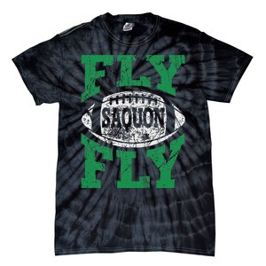 Fly Saquon Fly E.A.G.L.E.S Barkley The Reverse Hurdle 2024 Tie-Dye T-Shirt