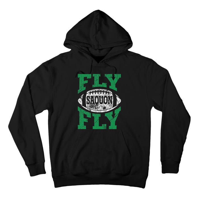 Fly Saquon Fly E.A.G.L.E.S Barkley The Reverse Hurdle 2024 Tall Hoodie