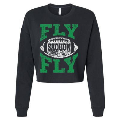 Fly Saquon Fly E.A.G.L.E.S Barkley The Reverse Hurdle 2024 Cropped Pullover Crew