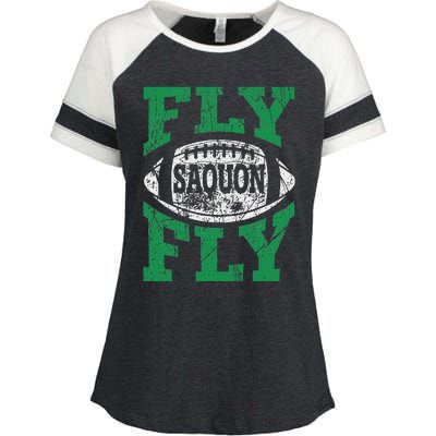 Fly Saquon Fly E.A.G.L.E.S Barkley The Reverse Hurdle 2024 Enza Ladies Jersey Colorblock Tee