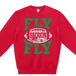 Fly Saquon Fly E.A.G.L.E.S Barkley The Reverse Hurdle 2024 Premium Crewneck Sweatshirt