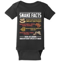 Funny Snake Facts Herpetology Baby Bodysuit