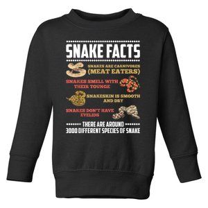 Funny Snake Facts Herpetology Toddler Sweatshirt