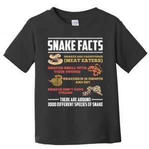 Funny Snake Facts Herpetology Toddler T-Shirt