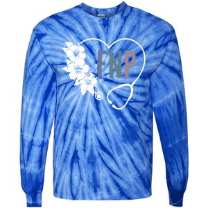 Flower Stethoscope Family Nurse Practitioner Fnp Preceptor Gift Tie-Dye Long Sleeve Shirt