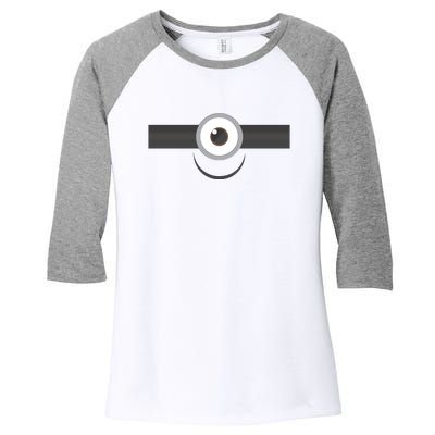 Funny Smile Face Cute Design Women's Tri-Blend 3/4-Sleeve Raglan Shirt