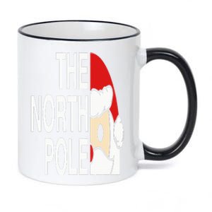 Funny Santa Face Christmas Parody The North Pole 11oz Black Color Changing Mug