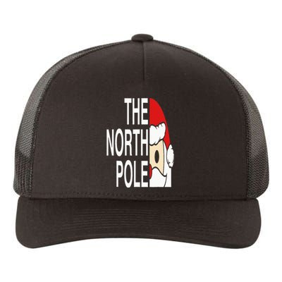 Funny Santa Face Christmas Parody The North Pole Yupoong Adult 5-Panel Trucker Hat