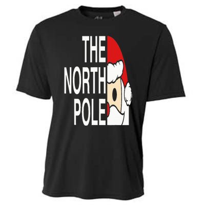 Funny Santa Face Christmas Parody The North Pole Cooling Performance Crew T-Shirt