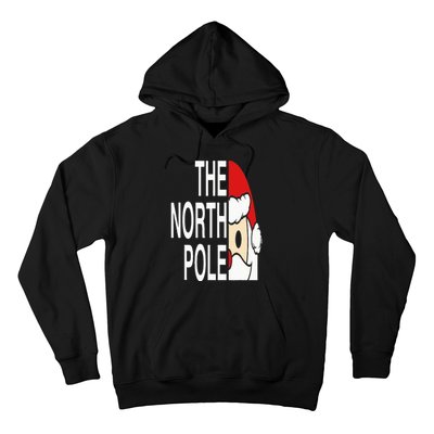 Funny Santa Face Christmas Parody The North Pole Hoodie