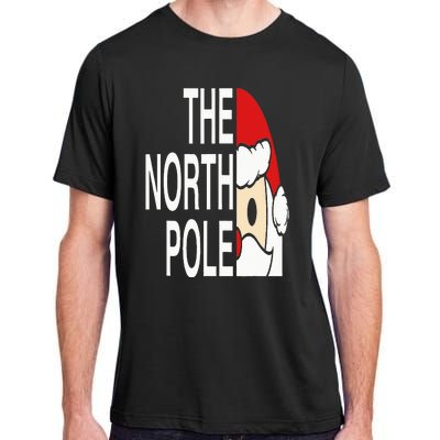 Funny Santa Face Christmas Parody The North Pole Adult ChromaSoft Performance T-Shirt