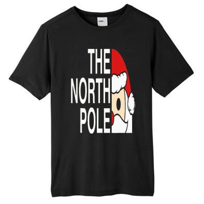 Funny Santa Face Christmas Parody The North Pole Tall Fusion ChromaSoft Performance T-Shirt